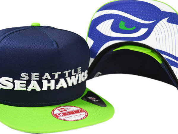 Seattle Seahawks Navy Snapback Hat XDF 0721